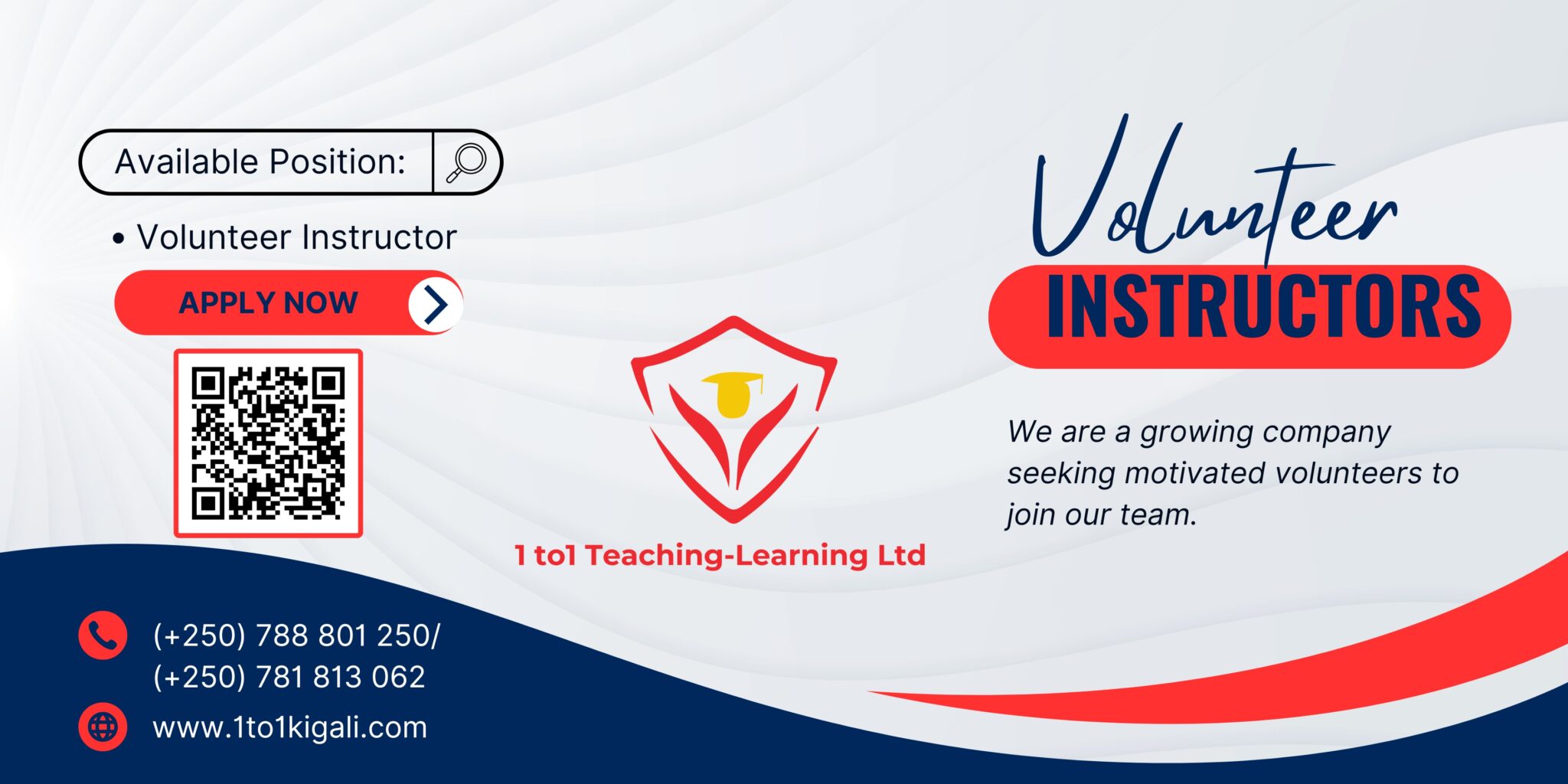 Call for Volunteer Instructors Poster